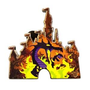 Disney Maleficent Dragon Castle Hidden Mickey 2025 Pin Disneyland Wave B DLR New